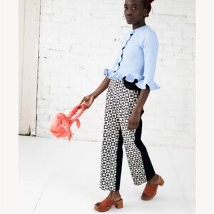 LISA SAYS GAH robyn wide leg high rise jeans black daisy check size 30